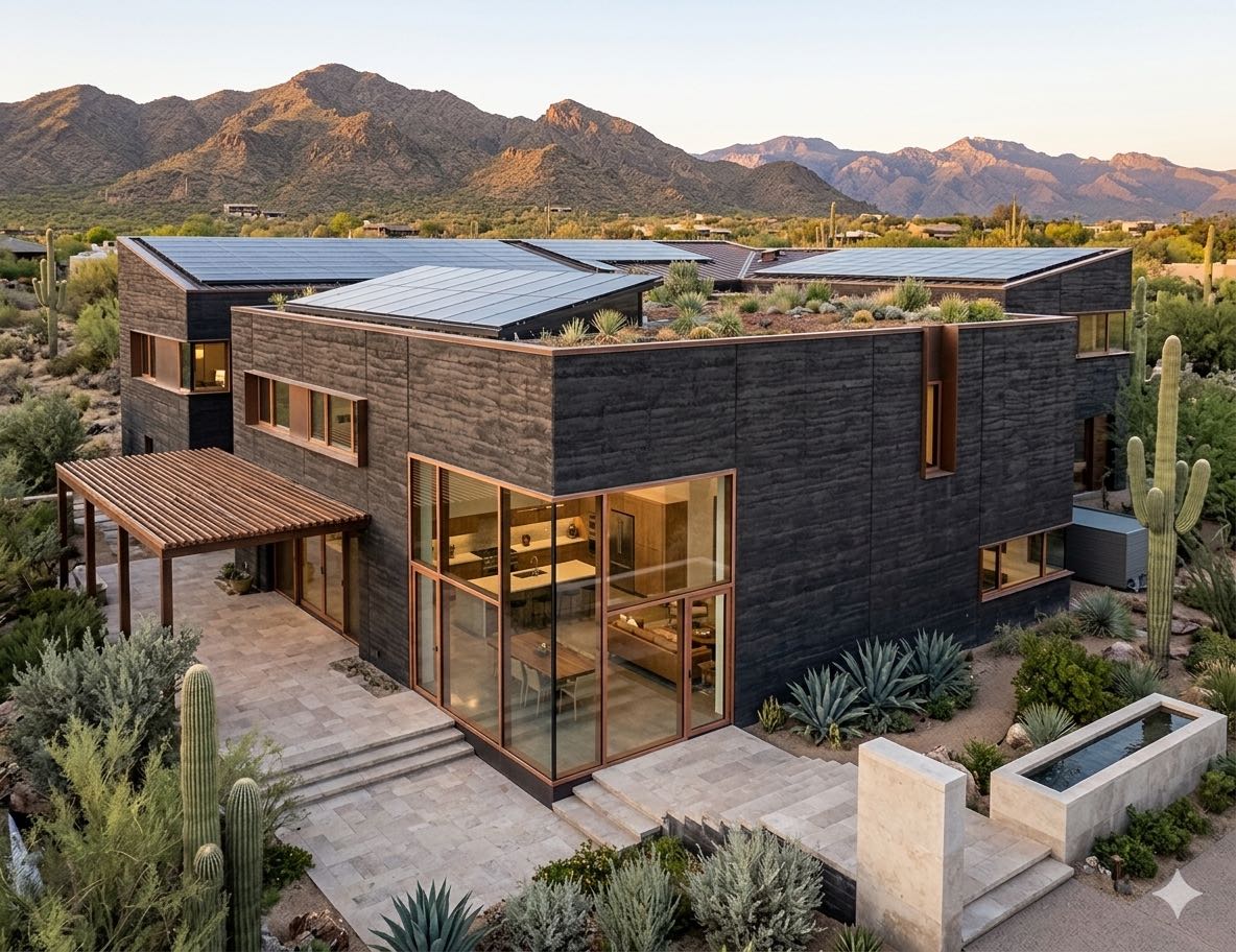 Modern eco-friendly NED building featuring reclaimed materials and sustainable design by New Eco Designs